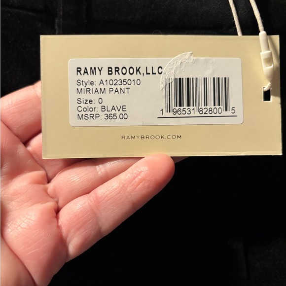 Ramy‎ Brook Miriam Black Women's velvet pants - Picture 3 of 5